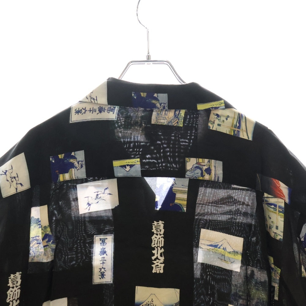 WACKO MARIA(ワコマリア) 25SS 葛飾北斎 / S/S HAWAIIAN SHIRT ハワイアンシャツ ブラック HOKUSAI-WM-HI01