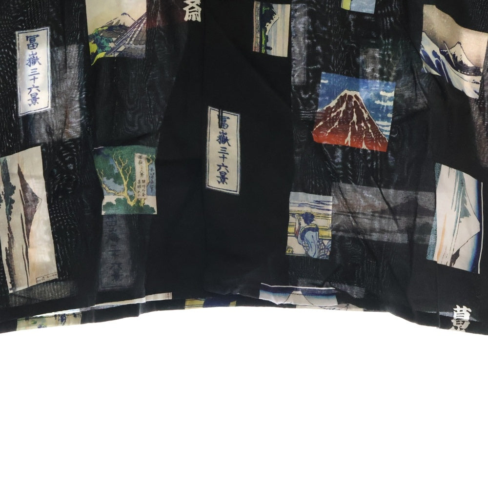 WACKO MARIA(ワコマリア) 25SS 葛飾北斎 / S/S HAWAIIAN SHIRT ハワイアンシャツ ブラック HOKUSAI-WM-HI01