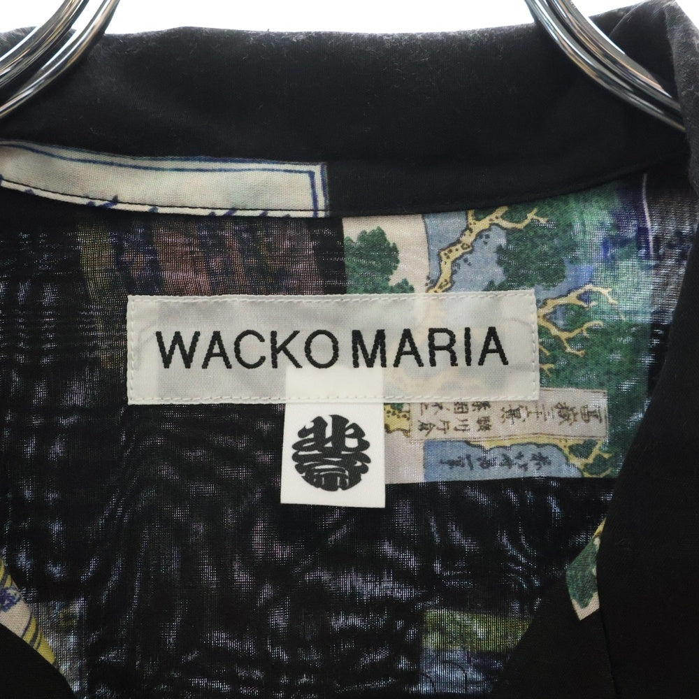 WACKO MARIA(ワコマリア) 25SS 葛飾北斎 / S/S HAWAIIAN SHIRT ハワイアンシャツ ブラック HOKUSAI-WM-HI01