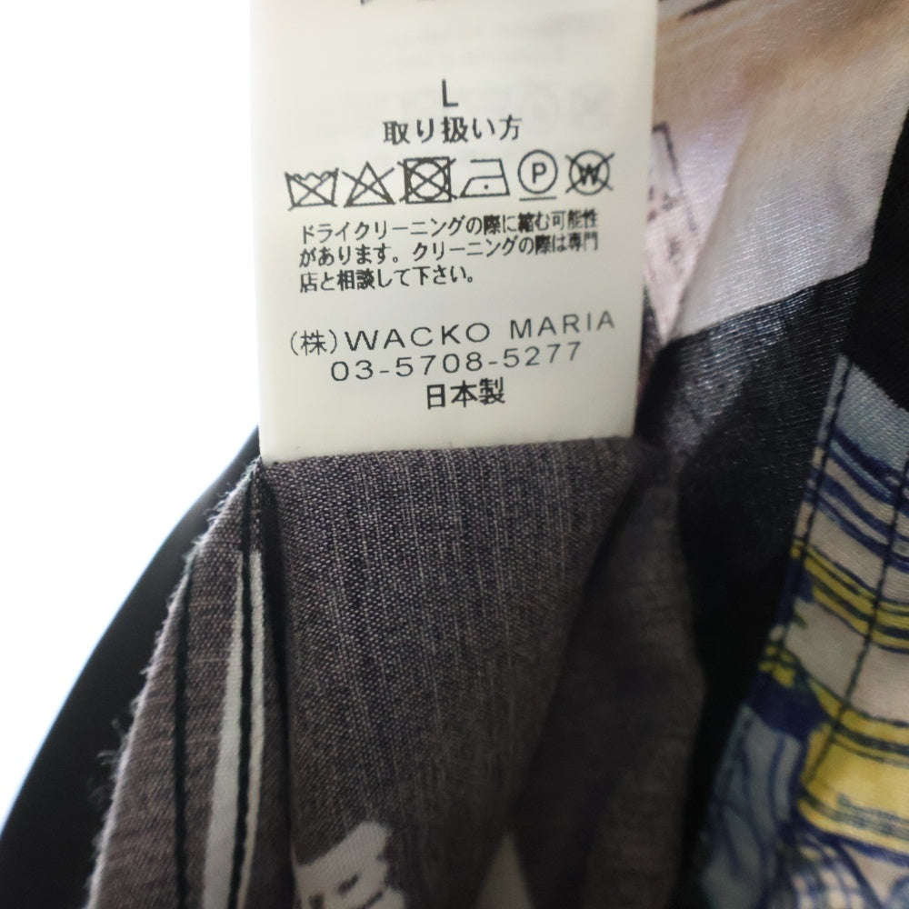 WACKO MARIA(ワコマリア) 25SS 葛飾北斎 / S/S HAWAIIAN SHIRT ハワイアンシャツ ブラック HOKUSAI-WM-HI01