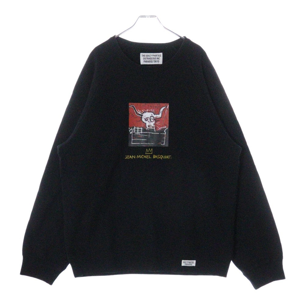 WACKO MARIA(ワコマリア) 22SS JEAN-MICHEL BASQUIAT / WASHED HEAVY WEIGHT CREW NECK SWEAT SHIRT バスキア ウォッシュドヘビーウェイト スウェットシャツ トレーナーBASQUIAT-WM-SS02