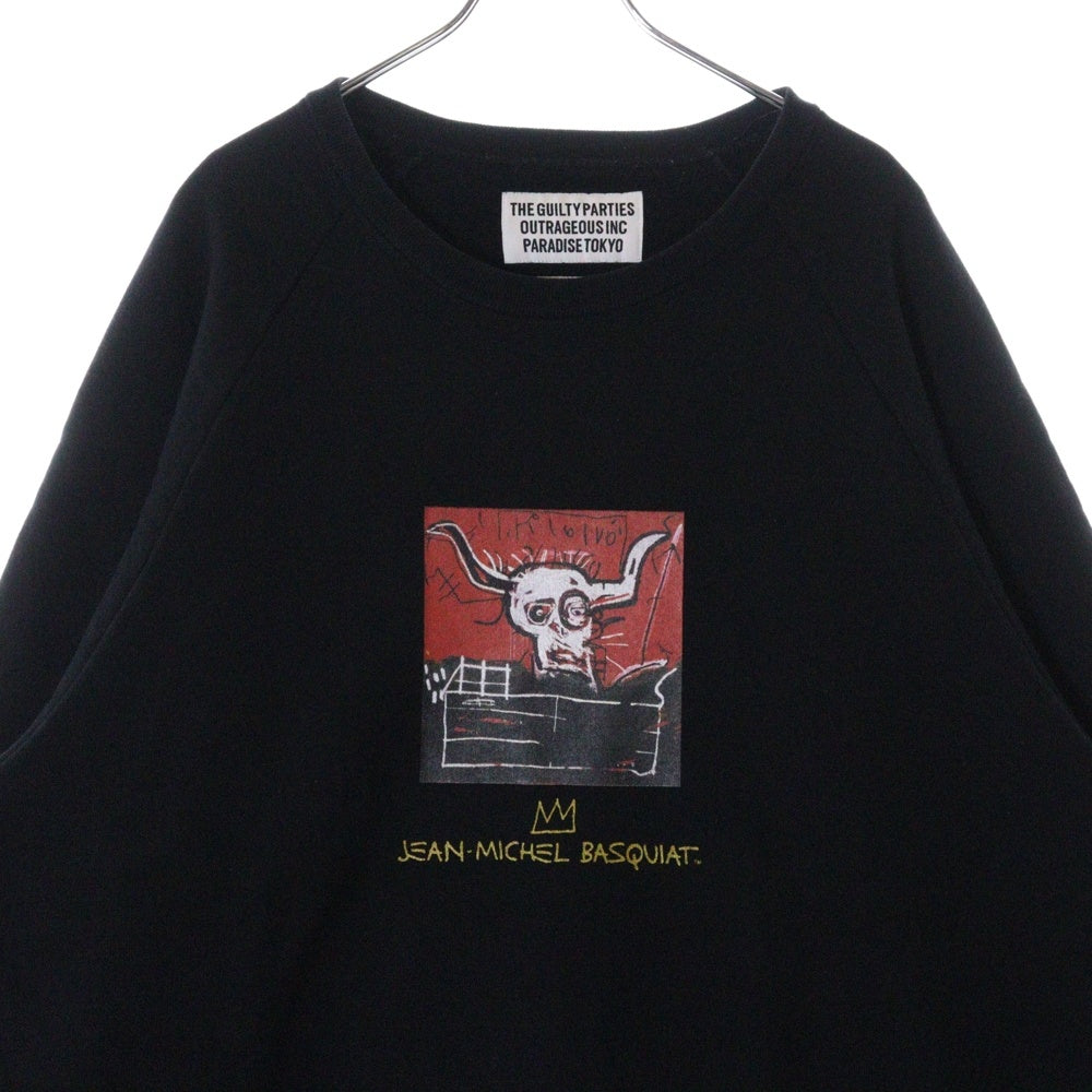 WACKO MARIA(ワコマリア) 22SS JEAN-MICHEL BASQUIAT / WASHED HEAVY WEIGHT CREW NECK SWEAT SHIRT バスキア ウォッシュドヘビーウェイト スウェットシャツ トレーナーBASQUIAT-WM-SS02