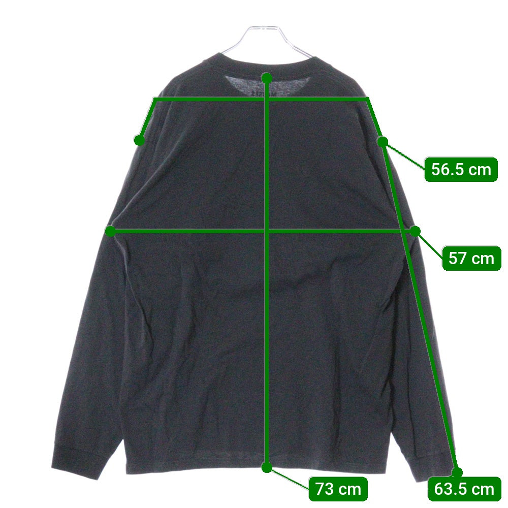 MASSES(マシス) T-SHIRT L/S EXPRESS エクスプレス クルー プリント 長袖Tシャツ ロンT グレー