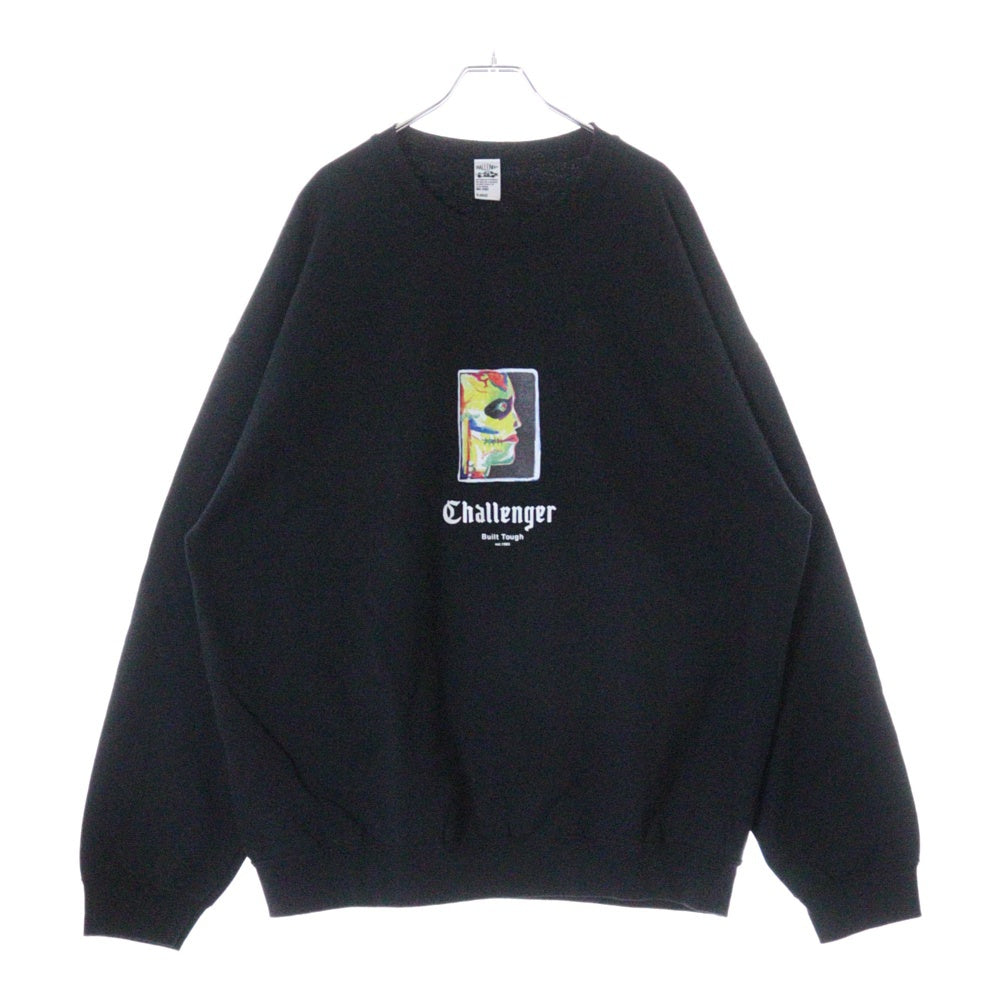 CHALLENGER(チャレンジャー) FACE C/N SWEAT フェイススウェットシャツ トレーナー ブラック CLG-SW 023-001