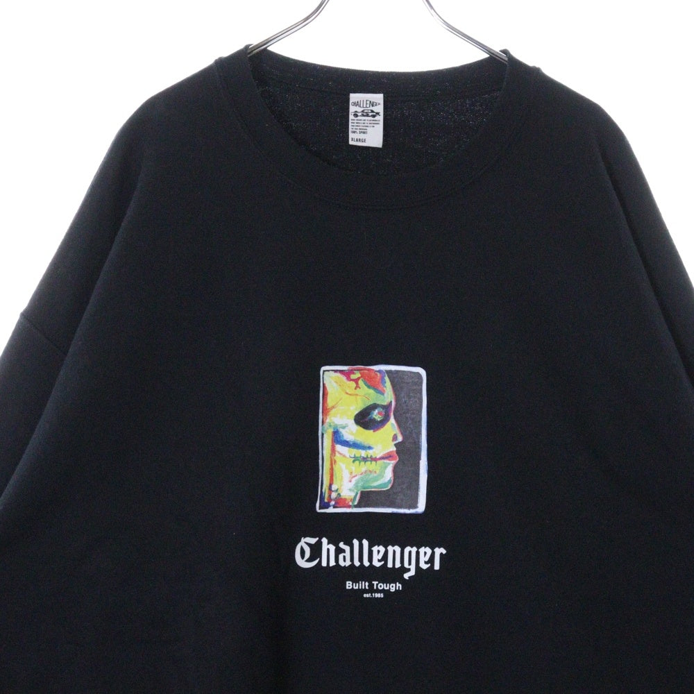 CHALLENGER(チャレンジャー) FACE C/N SWEAT フェイススウェットシャツ トレーナー ブラック CLG-SW 023-001