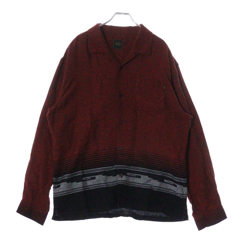 RATS(ラッツ) 23SS NATIVE JAQUARD SHIRT ネイティブジャガードシャツ レッド 23' RS-0309A