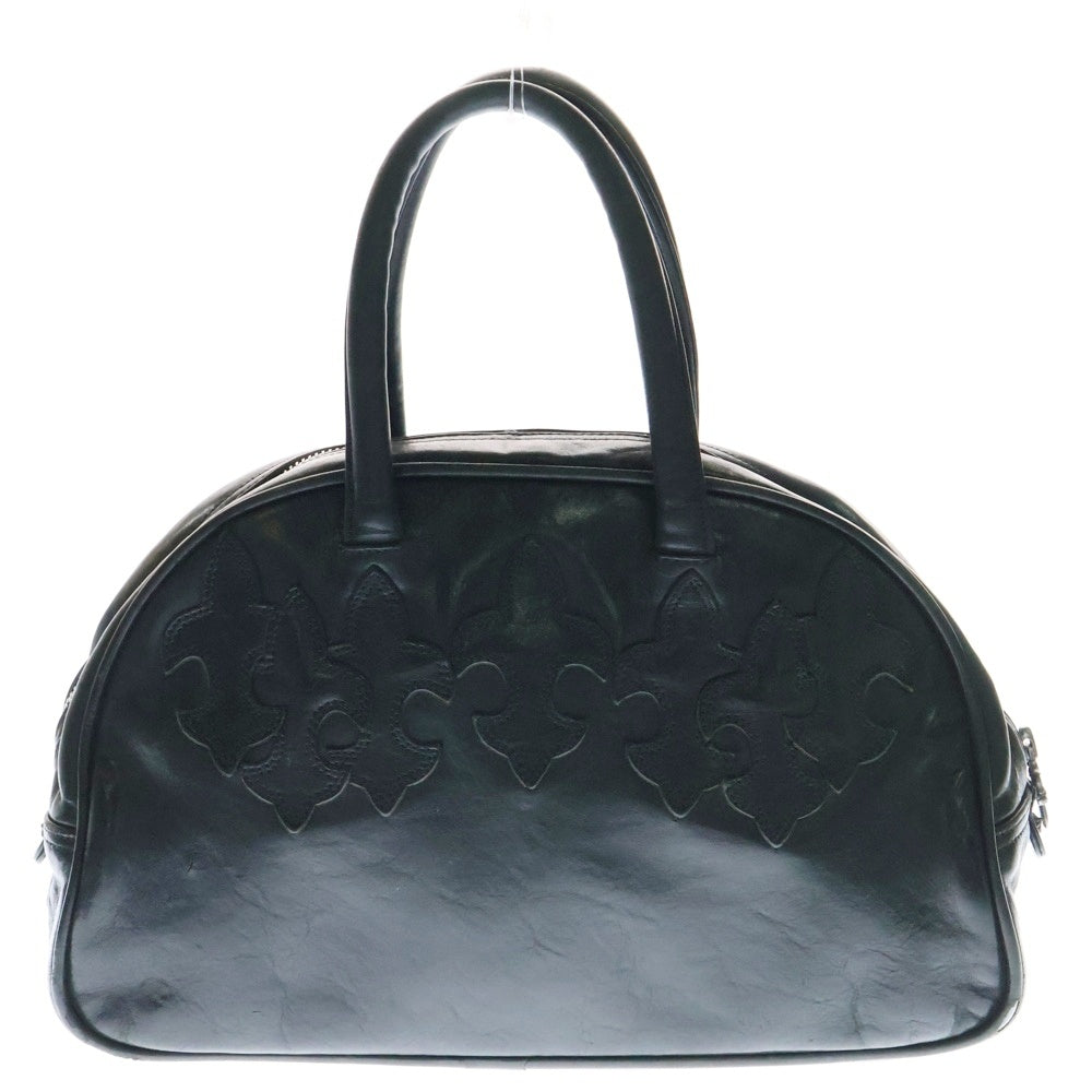 CHROME HEARTS(クロムハーツ) OLD GYM SM オールド CHフレアパッチ レザー ジム ハンドバッグ ブラック/シルバー