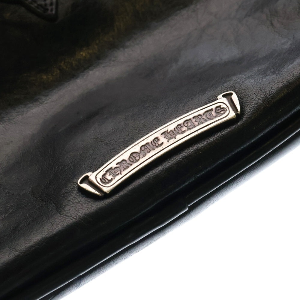 CHROME HEARTS(クロムハーツ) OLD GYM SM オールド CHフレアパッチ レザー ジム ハンドバッグ ブラック/シルバー
