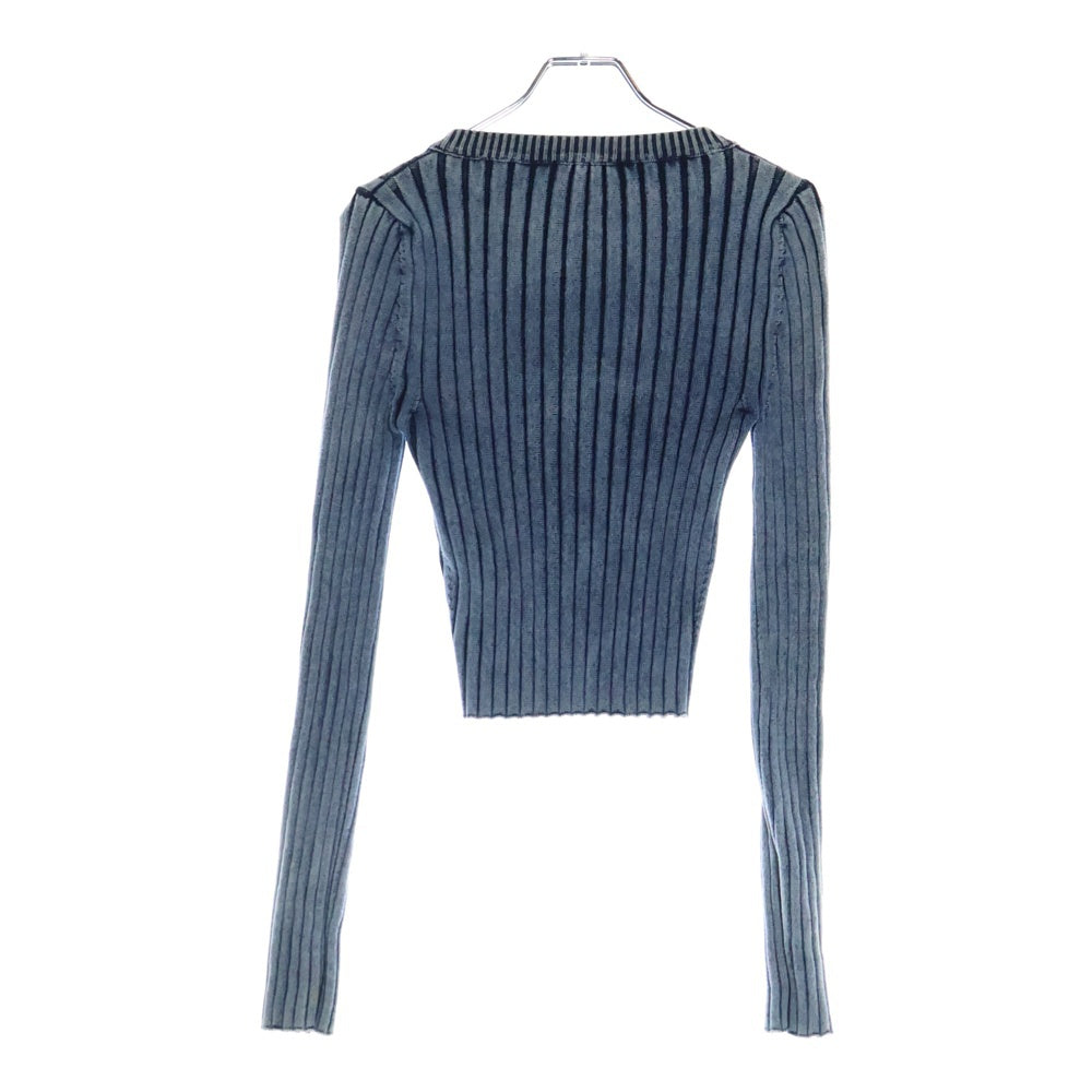 DIESEL(ディーゼル) M-ANAHEIM Dロゴ クルーネック ニットセーター ブルー OHEAS レディース