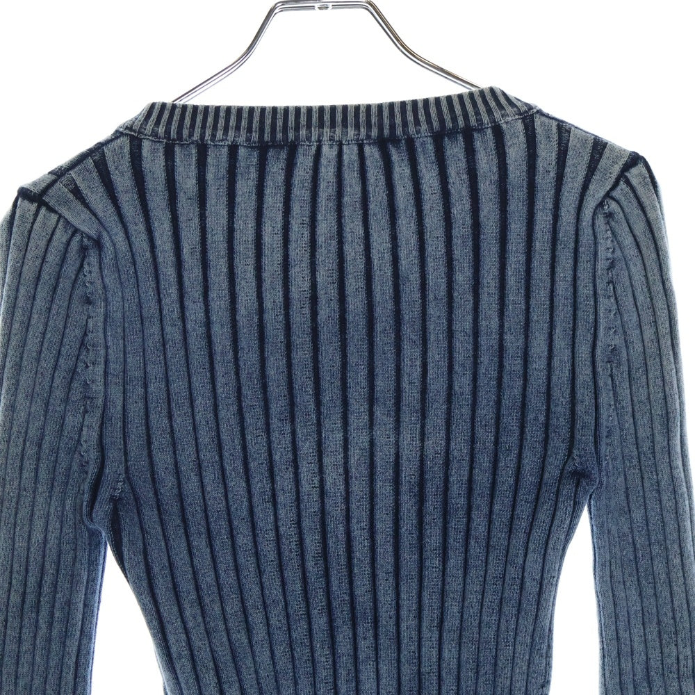 DIESEL(ディーゼル) M-ANAHEIM Dロゴ クルーネック ニットセーター ブルー OHEAS レディース