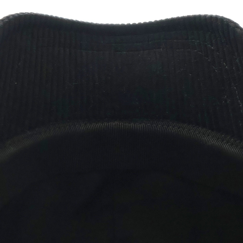 PRADA(プラダ) トライアングルロゴ コーデュロイ ベースボールキャップ ブラック 2HC274 13I4