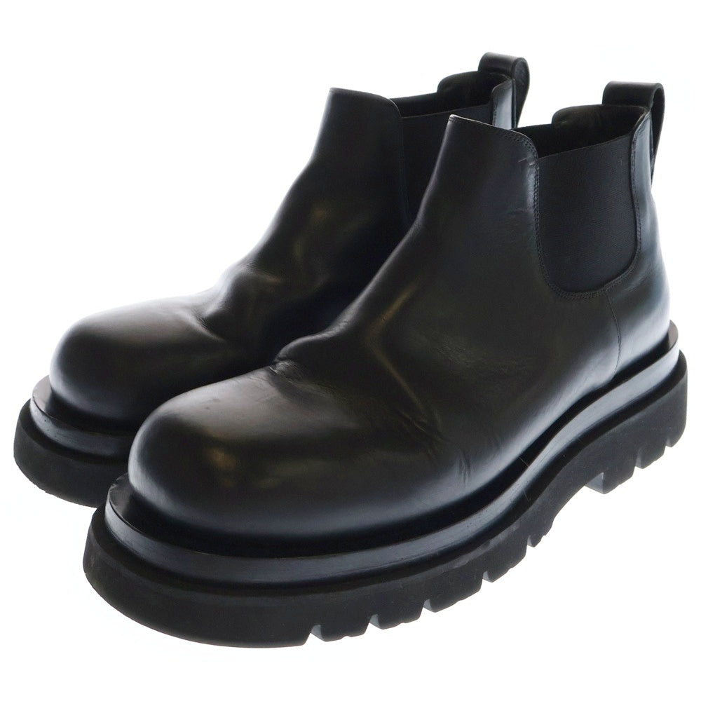 BOTTEGA VENETA(ボッテガヴェネタ) ラグチェルシーアンクルブーツ サイドゴア レザー ショートブーツ ブラック