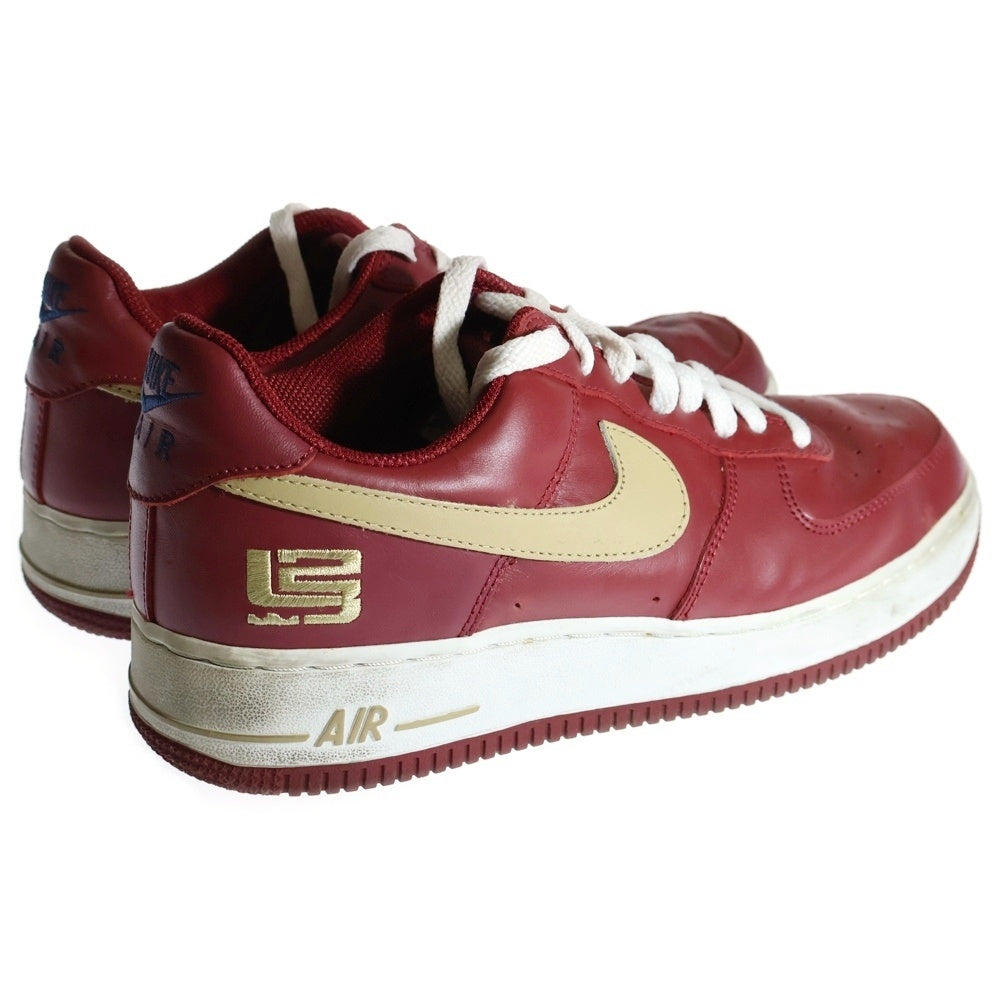 NIKE(ナイキ) 【観賞用 2003年製】 ×LEBRON JAMES AIR FORCE 1 LOW VARSITY CRIMSON レブロンジェームス エアフォース1 ローカットスニーカー US10/28cm 306353-671