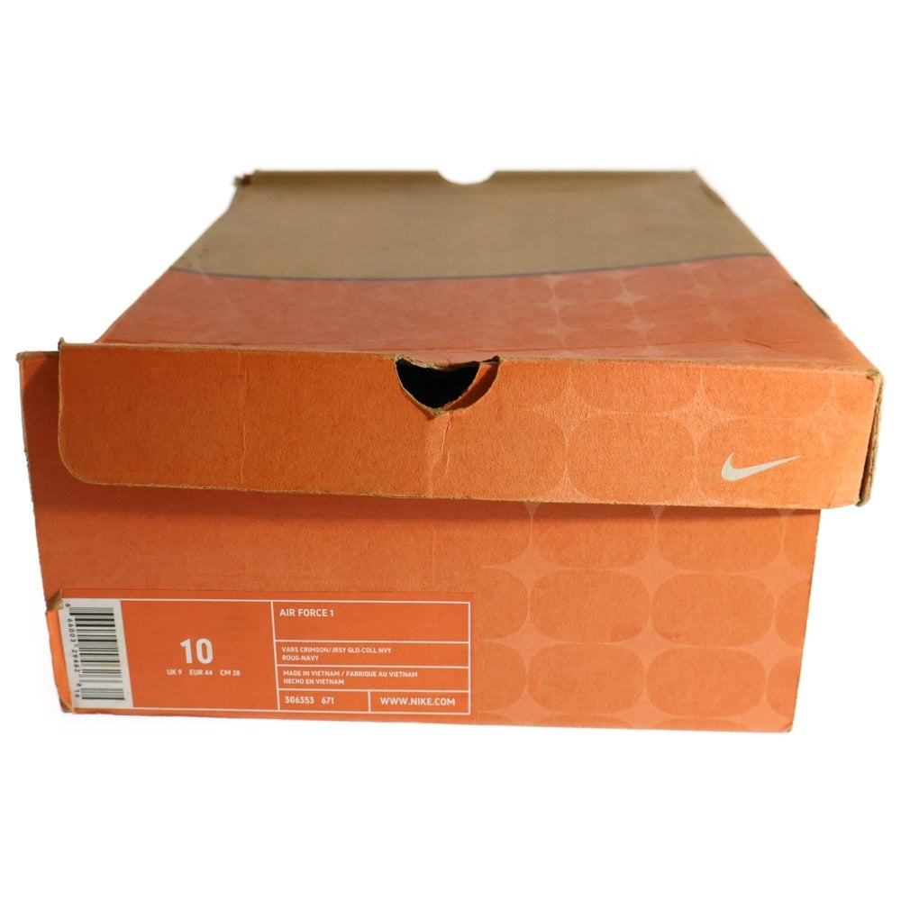 NIKE(ナイキ) 【観賞用 2003年製】 ×LEBRON JAMES AIR FORCE 1 LOW VARSITY CRIMSON レブロンジェームス エアフォース1 ローカットスニーカー US10/28cm 306353-671