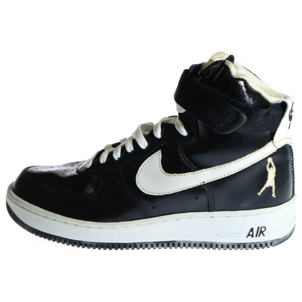 NIKE(ナイキ) 【観賞用 2002年製】 AIR FORCE 1 SHEED エアフォース1 ラシード ウォーレス ハイカットスニーカー ブラック US10.5/28.5cm 302640-011