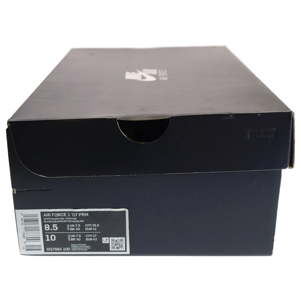 NIKE(ナイキ) AIR FORCE 1 07 PRM エアフォース1 プレミアム ローカットスニーカー ホワイト US8.5/26.5cm DQ7664-100