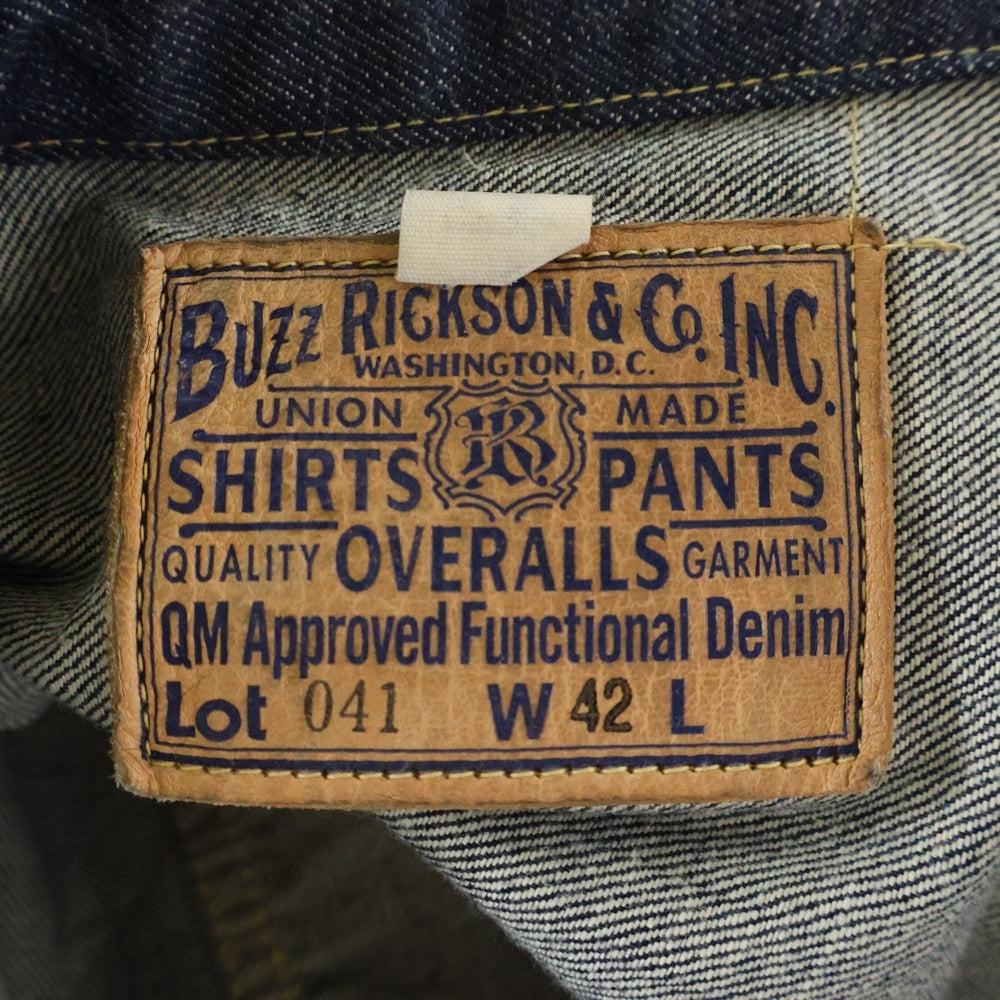 Buzz Rickson's(バズリクソンズ) WORLD WAR II DENIM BLOUSE 大戦モデル ワールドウォー デニム ブラウス トラッカージャケット インディゴブルー BR16041