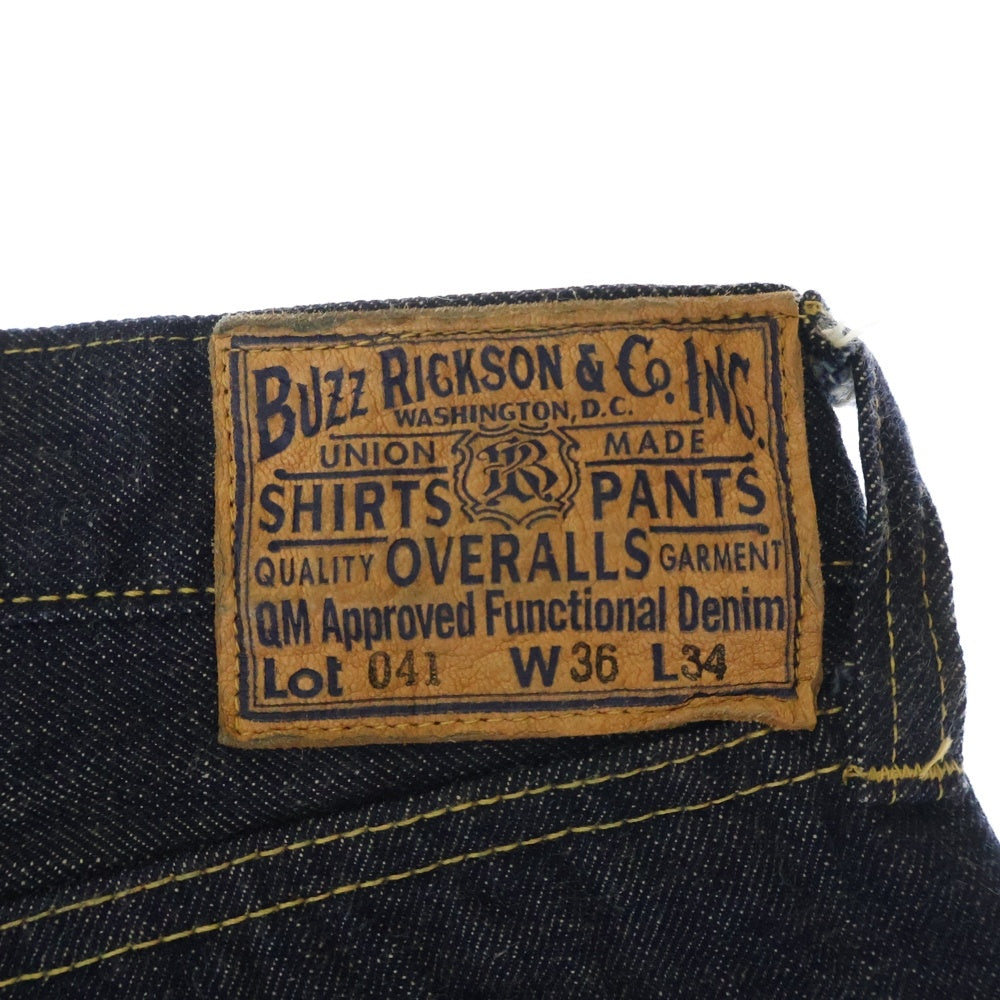 Buzz Rickson's(バズリクソンズ) WORLD WAR II WAIST OVERALLS 大戦モデル ワールドウォー ウエストオーバーオール デニムパンツ インディゴブルー LOT041