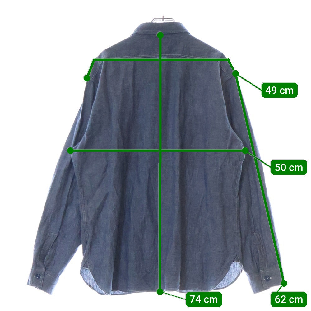 Buzz Rickson's(バズリクソンズ) CHAMBRAY WORK SHIRT シャンブレーワーク 長袖シャツ ブルー BR25995