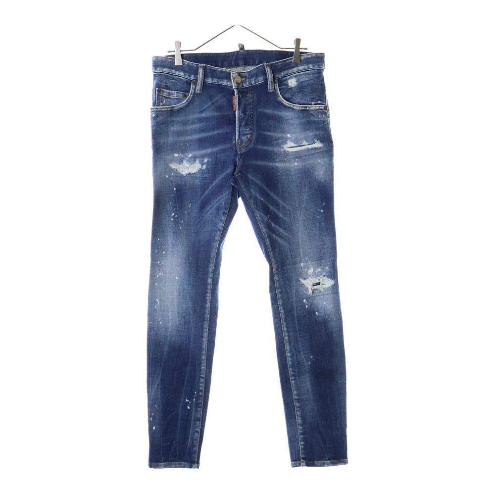 DSQUARED2(ディースクエアード) SUPER TWINKY JEAN スーパー スキニー デニムパンツ インディゴブルー S74LB1327 S30872