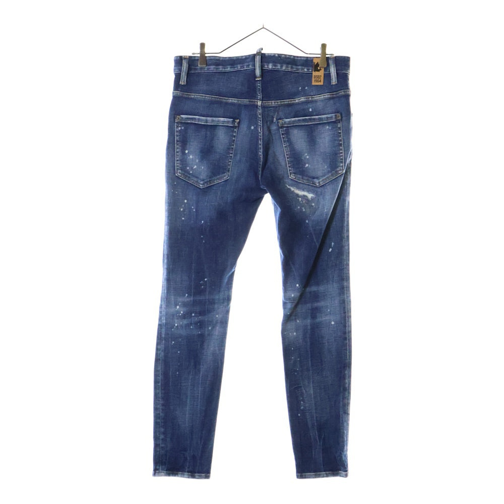 DSQUARED2(ディースクエアード) SUPER TWINKY JEAN スーパー スキニー デニムパンツ インディゴブルー S74LB1327 S30872