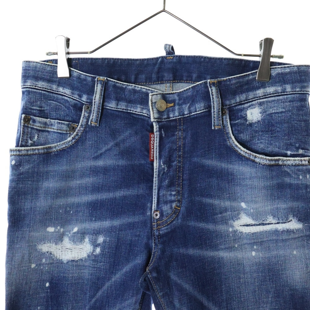DSQUARED2(ディースクエアード) SUPER TWINKY JEAN スーパー スキニー デニムパンツ インディゴブルー S74LB1327 S30872