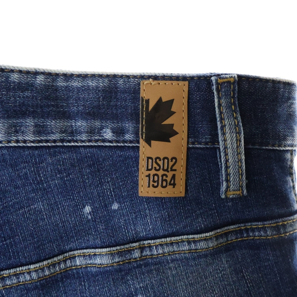 DSQUARED2(ディースクエアード) SUPER TWINKY JEAN スーパー スキニー デニムパンツ インディゴブルー S74LB1327 S30872