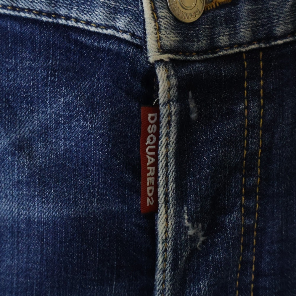 DSQUARED2(ディースクエアード) SUPER TWINKY JEAN スーパー スキニー デニムパンツ インディゴブルー S74LB1327 S30872