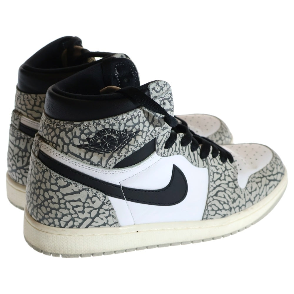 NIKE(ナイキ) AIR JORDAN 1 RETRO HIGH OG White Cement エアジョーダン レトロ ホワイトセメント ハイカットスニーカー ホワイト/グレー US9/27cm DZ5485-052