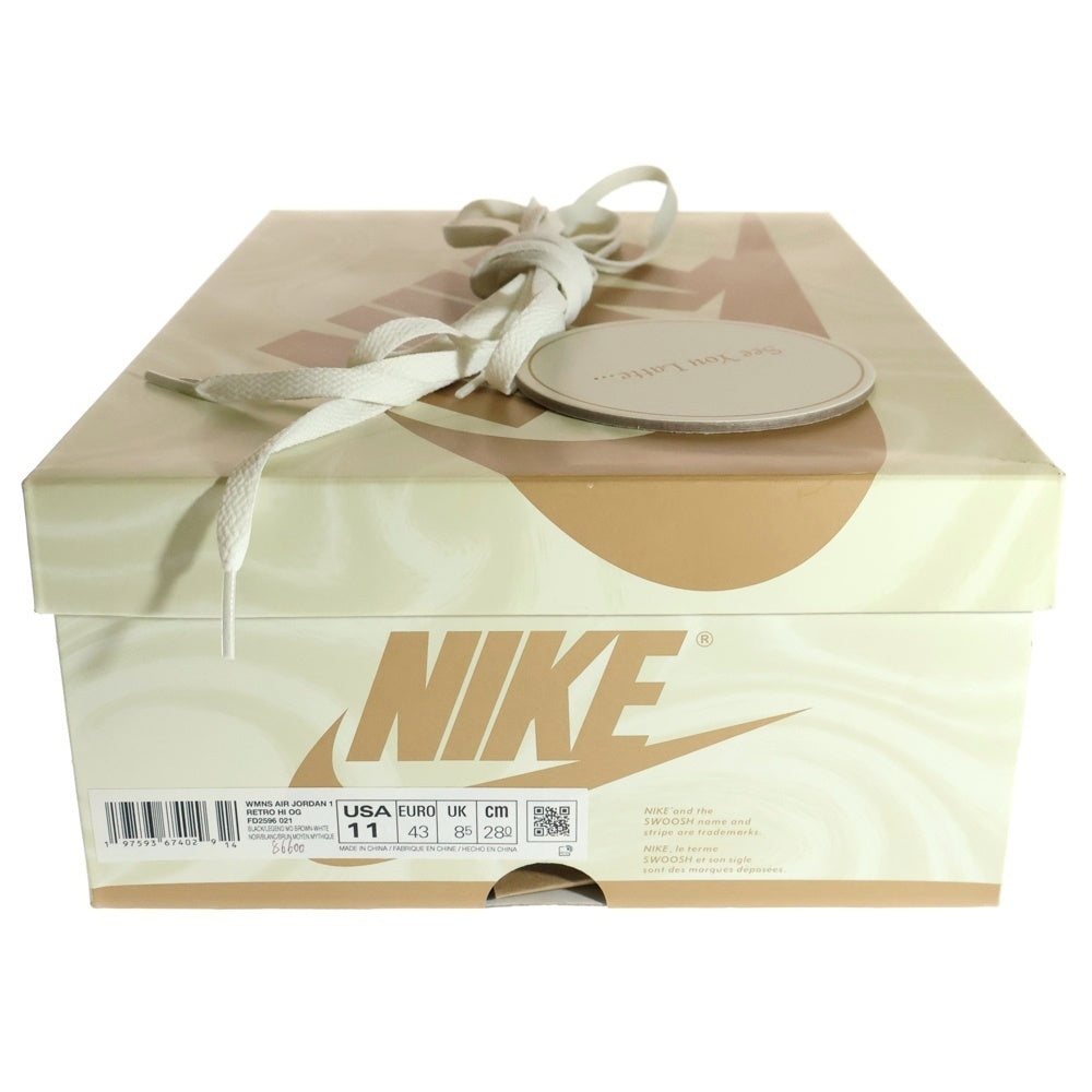 NIKE(ナイキ) WMNS AIR JORDAN 1 RETRO HIGH OG Latte ウィメンズ エアジョーダン1 ラテ ハイカットスニーカー ホワイト/ベージュ US11/28cm FD2596-021