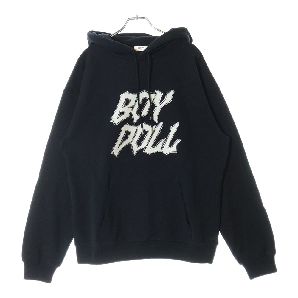 CELINE(セリーヌ) BOY DOLL ボーイドール ラインストーンプルオーバーパーカー ブラック 2Y976670Q