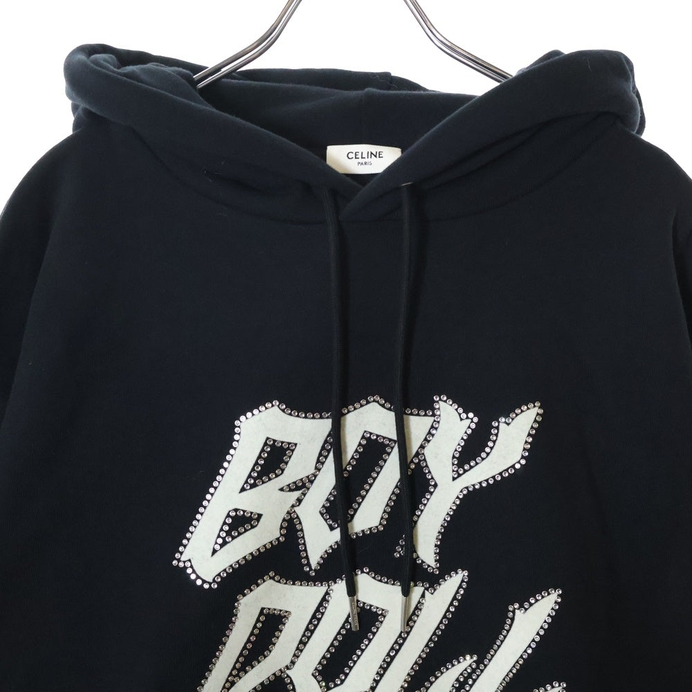 CELINE(セリーヌ) BOY DOLL ボーイドール ラインストーンプルオーバーパーカー ブラック 2Y976670Q