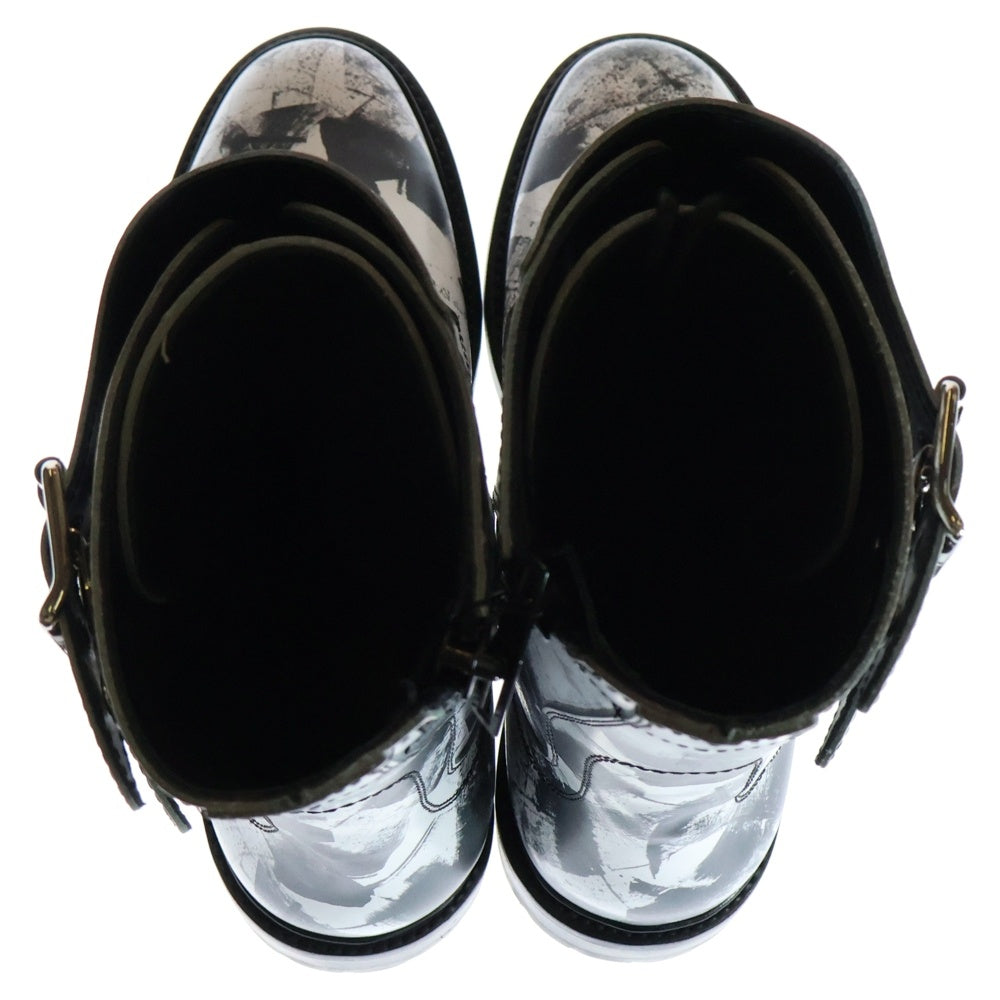 CELINE(セリーヌ) RANGER Boot ランガー レースアップ コンバットブーツ 総柄 ブラック/ホワイト