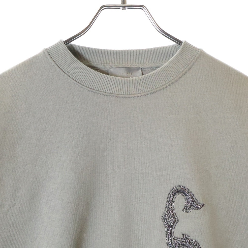 DIOR(ディオール) 23AW CDロゴ エンブロイダリー クルーネック 長袖 スウェット トレーナー グレー 343J699A0531