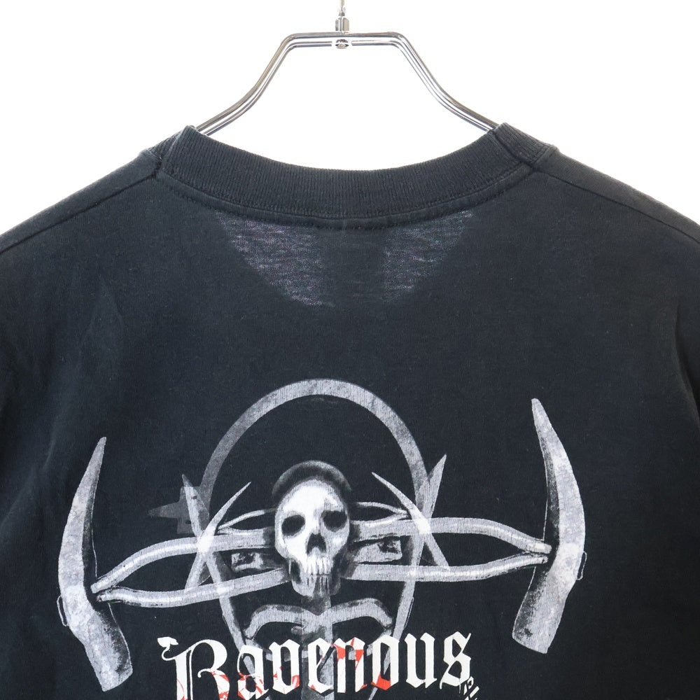 VINTAGE(ヴィンテージ) 00S VINTAGE 2001 ARCH ENEMY RAVENOUS ヴィンテージ アーチエネミー ラビナス 両面プリント クルーネック長袖Tシャツ カットソー ブラック