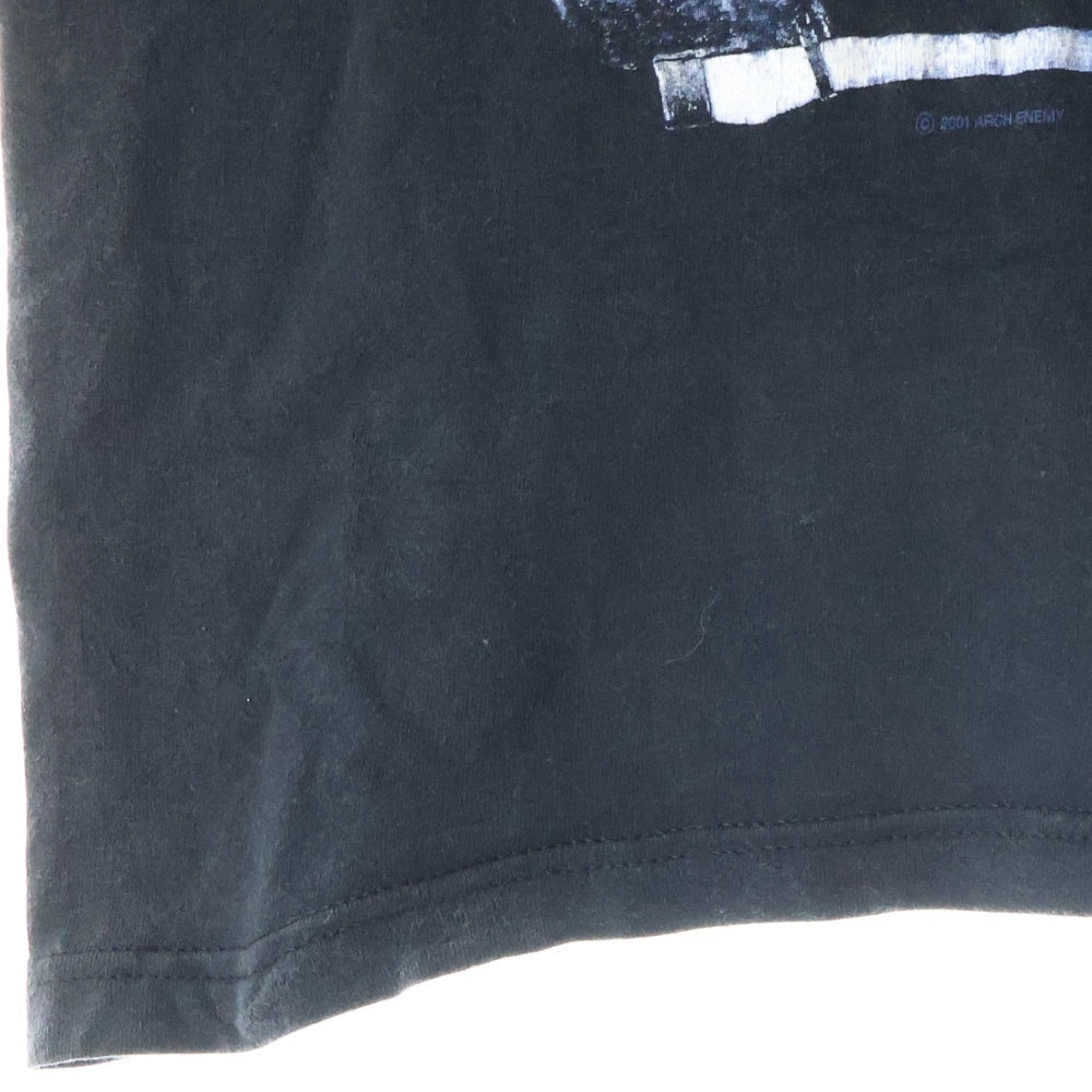 VINTAGE(ヴィンテージ) 00S VINTAGE 2001 ARCH ENEMY RAVENOUS ヴィンテージ アーチエネミー ラビナス 両面プリント クルーネック長袖Tシャツ カットソー ブラック