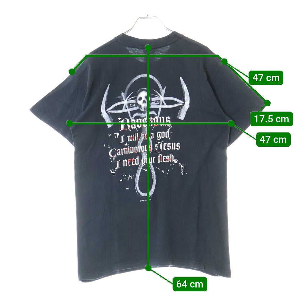 VINTAGE(ヴィンテージ) 00S VINTAGE 2001 ARCH ENEMY RAVENOUS ヴィンテージ アーチエネミー ラビナス 両面プリント クルーネック長袖Tシャツ カットソー ブラック