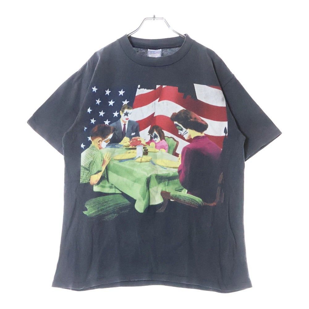VINTAGE(ヴィンテージ) 90S VINTAGE 1994 KISS MY ASS ヴィンテージ キス マイ アス 両面プリント クルーネック半袖Tシャツ カットソー チャコールグレー