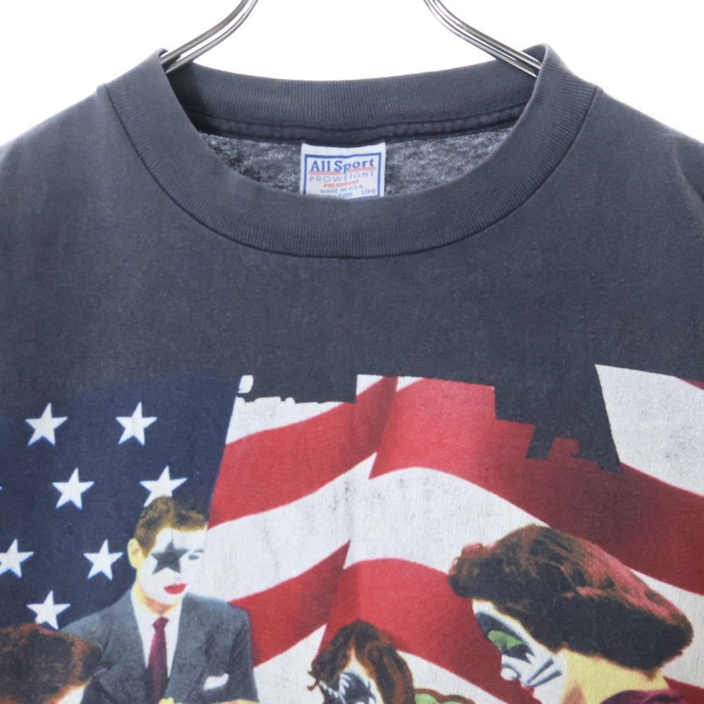VINTAGE(ヴィンテージ) 90S VINTAGE 1994 KISS MY ASS ヴィンテージ キス マイ アス 両面プリント クルーネック半袖Tシャツ カットソー チャコールグレー