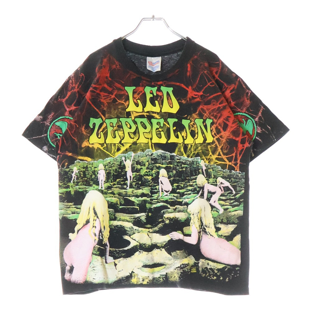VINTAGE(ヴィンテージ) 90S VINTAGE LED ZEPPELIN HOUSES OF THE HOLY OVP ヴィンテージ レッド ツェッペリン 聖なる館 両面プリント クルーネック 半袖Tシャツ カットソー
