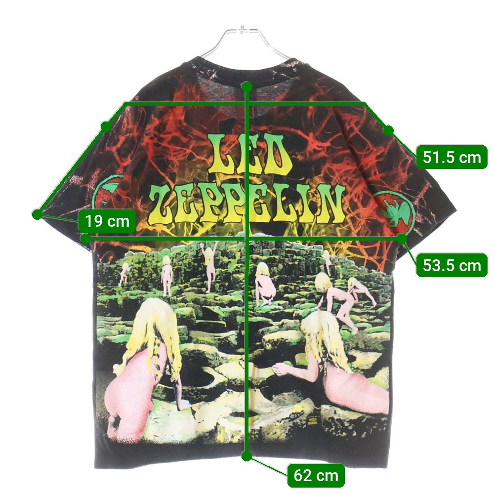 VINTAGE(ヴィンテージ) 90S VINTAGE LED ZEPPELIN HOUSES OF THE HOLY OVP ヴィンテージ レッド ツェッペリン 聖なる館 両面プリント クルーネック 半袖Tシャツ カットソー