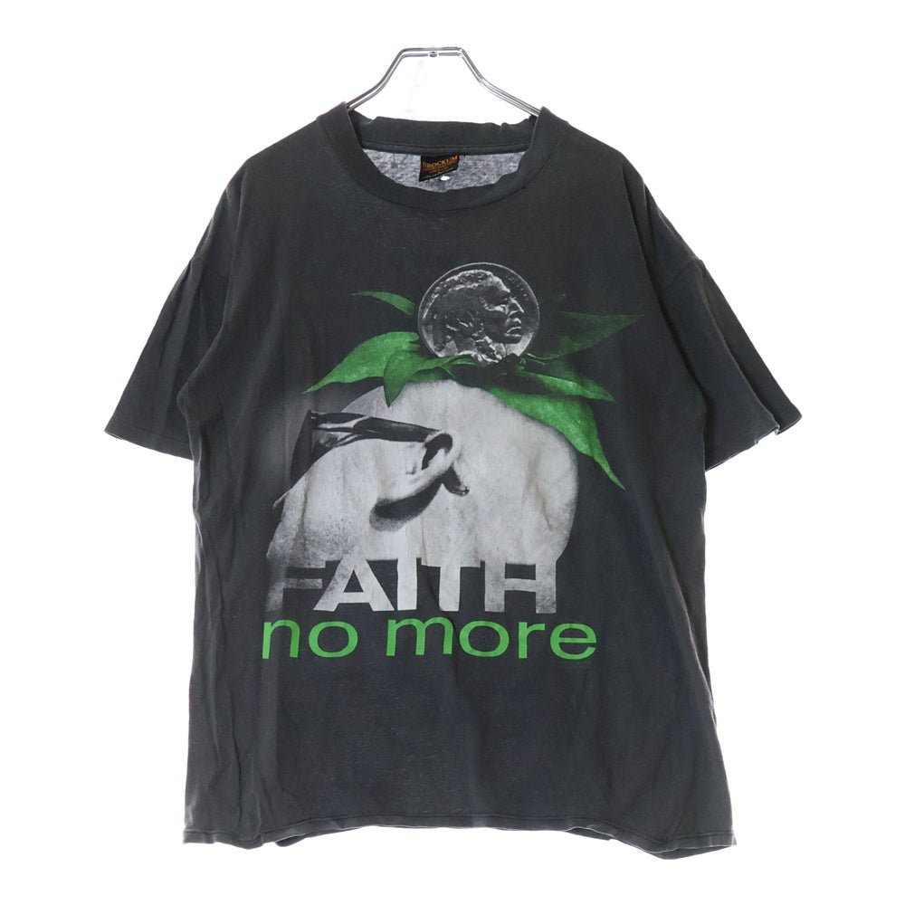 VINTAGE(ヴィンテージ) 90S VINTAGE FAITH NO MORE 1993 TOURING ON ANGEL DUST ヴィンテージ フェイスノーモア 両面プリント クルーネック半袖Tシャツ チャコールグレー