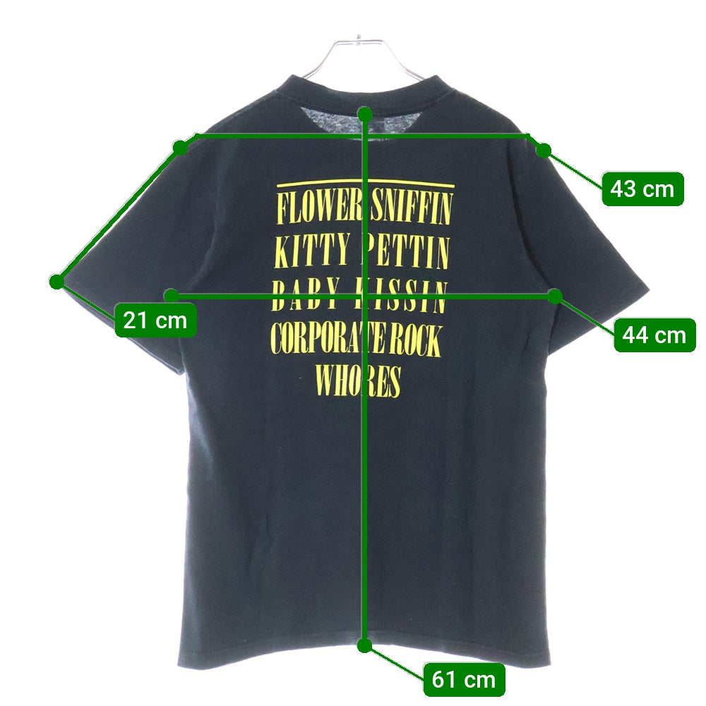 VINTAGE(ヴィンテージ) 00S VINTAGE NIRVANA SMILE 2003 ヴィンテージ スマイル 両面プリント クルーネック半袖Tシャツ カットソー ブラック