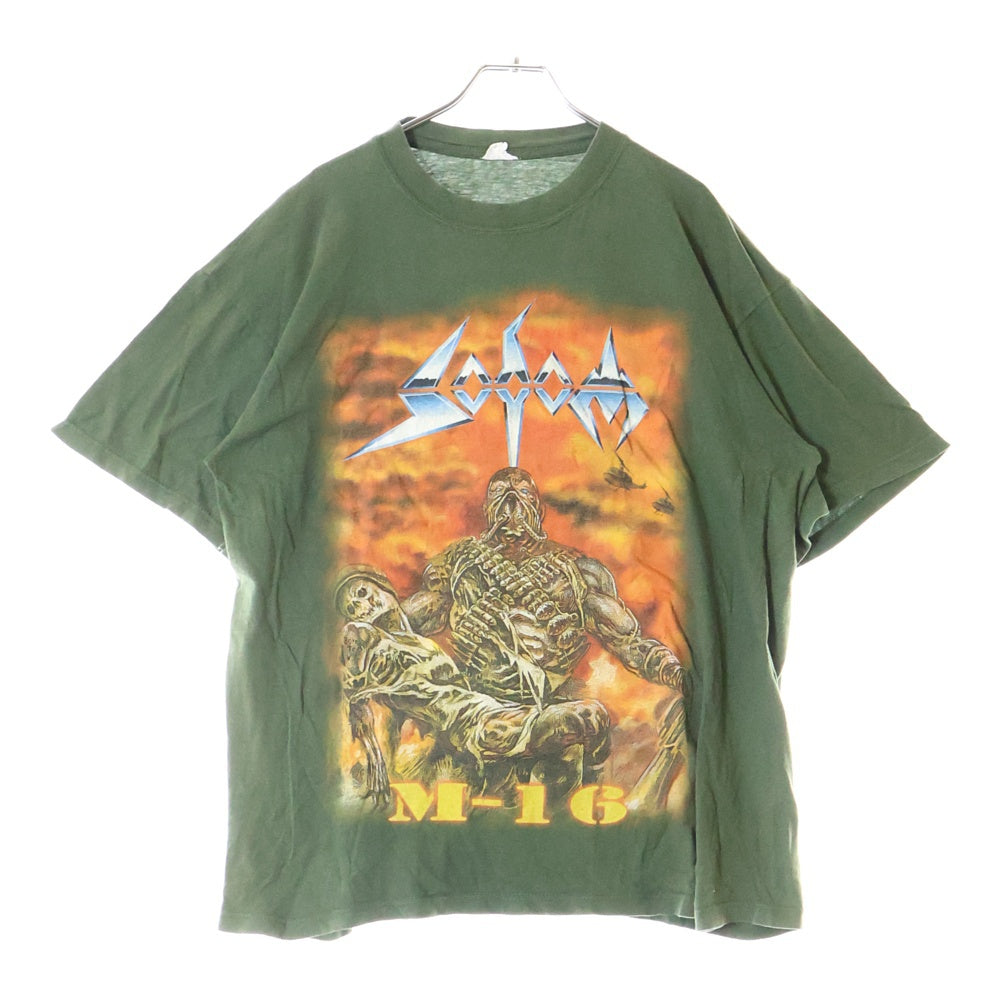 VINTAGE(ヴィンテージ) 00S VINTAGE SODOM 2002 ヴィンテージ ソドム ツアー 両面プリント クルーネック半袖Tシャツ カットソー グリーン
