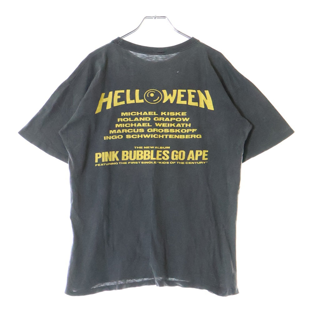 VINTAGE(ヴィンテージ) 90S VINTAGE HELLOWEEN PINK BUBBLES GO APE ヴィンテージ ハロウィン ピンク バブルズ ゴー エイプ 両面プリント クルーネック半袖Tシャツ