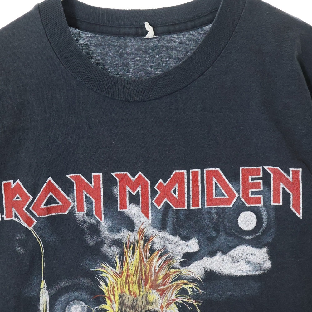 VINTAGE(ヴィンテージ) 80S VINTAGE IRON MAIDEN 1980 ヴィンテージ アイアン メイデン フロントプリント クルーネック半袖Tシャツ カットソー チャコールグレー