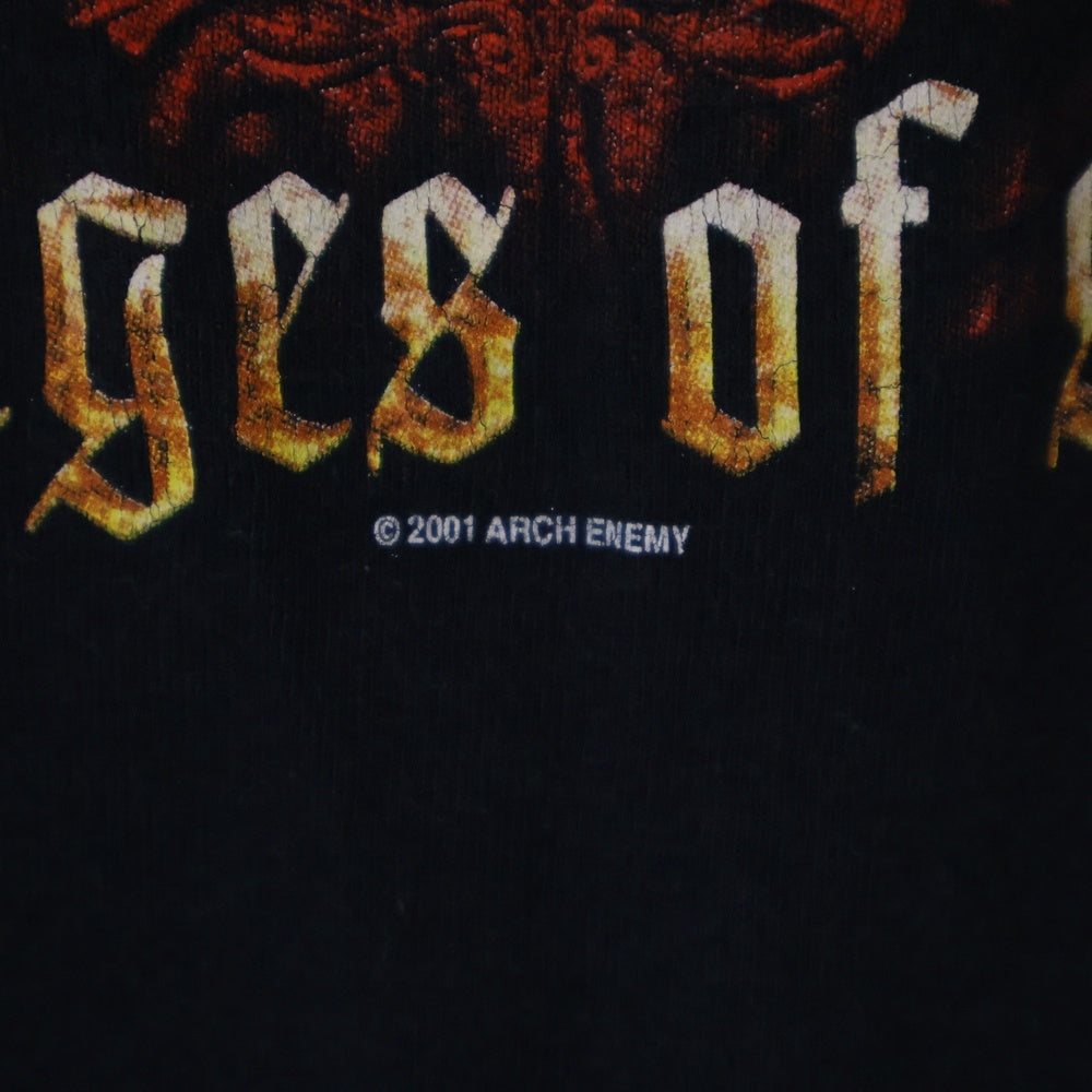 VINTAGE(ヴィンテージ) 00S VINTAGE ARCH ENEMY WAGES OF SIN 2001 ヴィンテージ アーク エネミー ウェイジズ オブ シン 両面プリント クルーネック半袖Tシャツ カットソー ブラック
