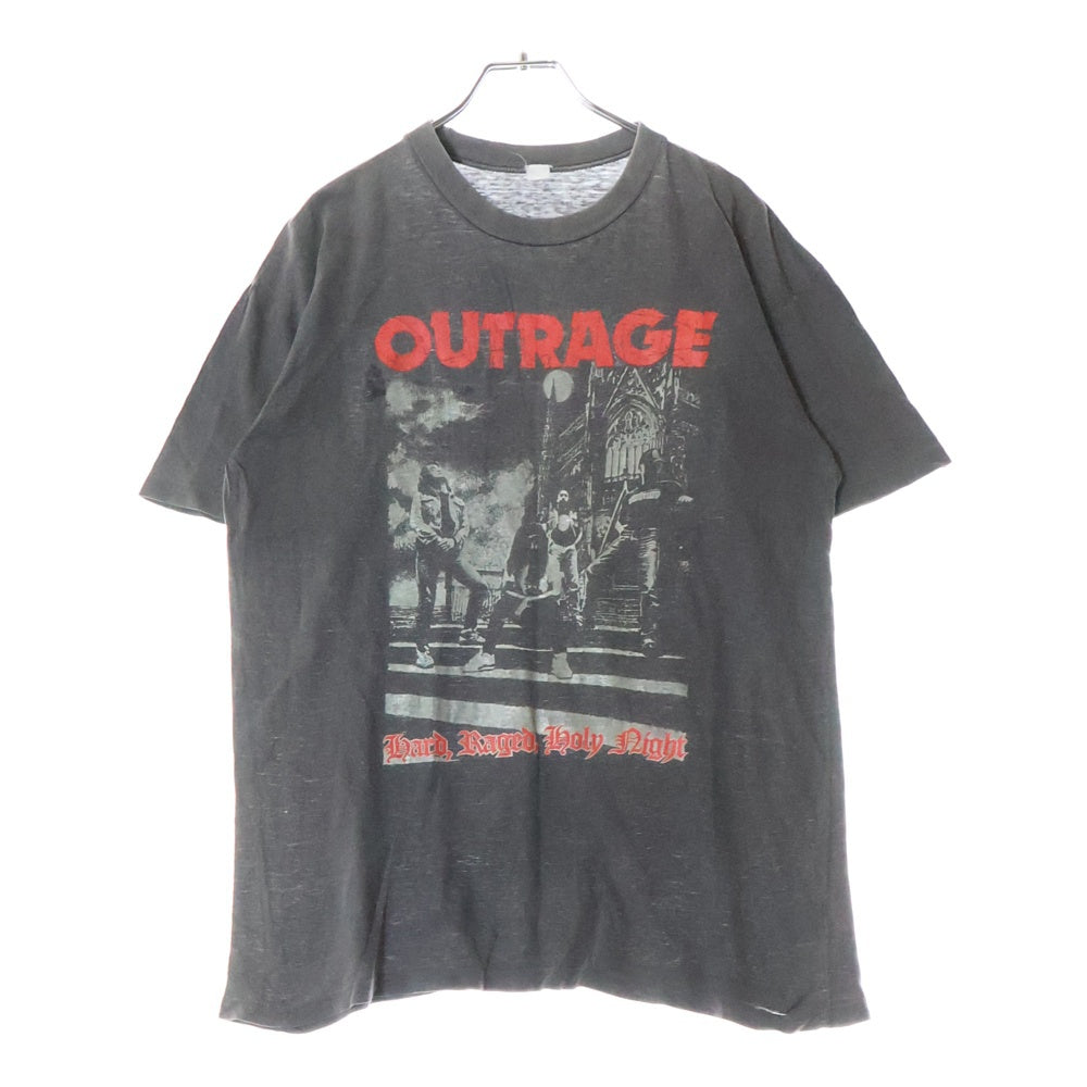 VINTAGE(ヴィンテージ) 90S VINTAGE OUTRAGE 1992 ヴィンテージ アウトレイジ 両面プリント クルーネック半袖Tシャツ カットソー グレー
