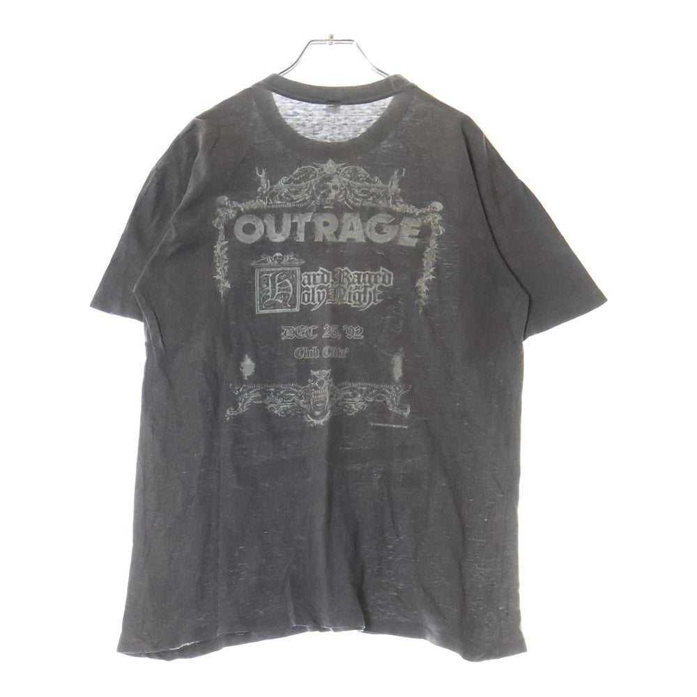 VINTAGE(ヴィンテージ) 90S VINTAGE OUTRAGE 1992 ヴィンテージ アウトレイジ 両面プリント クルーネック半袖Tシャツ カットソー グレー