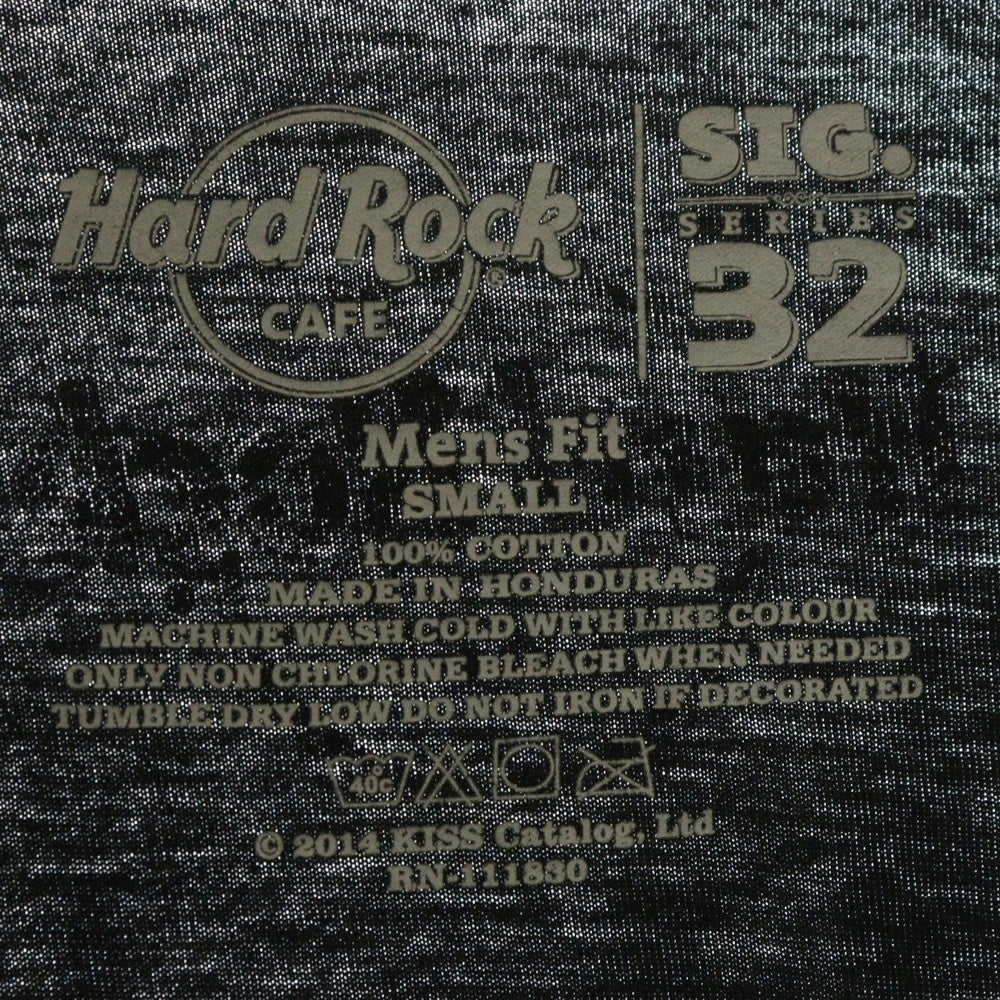 VINTAGE(ヴィンテージ) KISS ×HARD ROCK CAFE OSAKA 2014 キス ハード ロック カフェ コラボ 大阪店舗限定 両面プリント クルーネック半袖Tシャツ カットソー ブラック